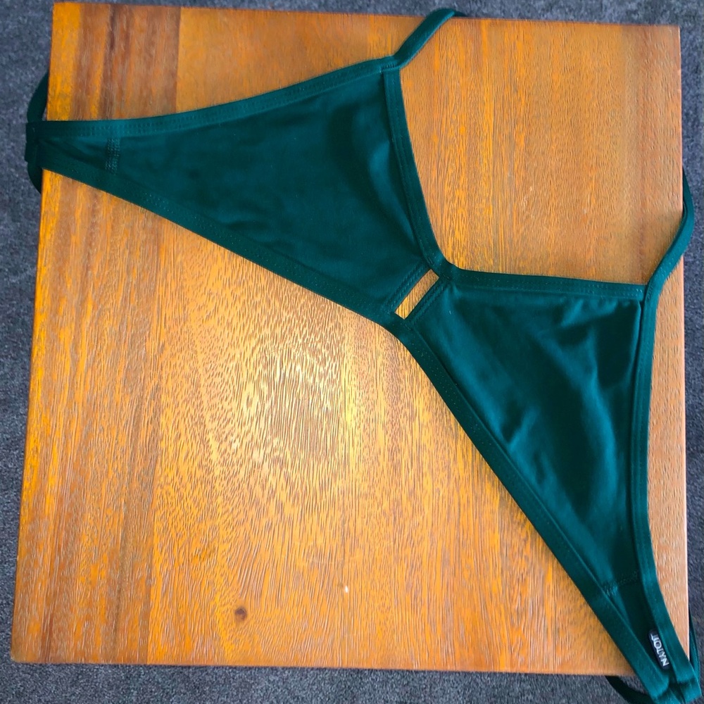 Jolyn Forest Green Vent Swim Top Size M